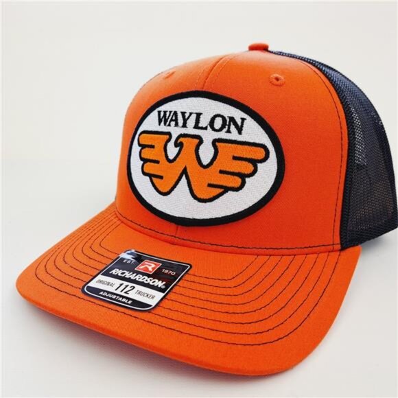Country 70s Retro Waylon Embroidered Patch Hat Cap Vintage Style Trucker Musical main image 4